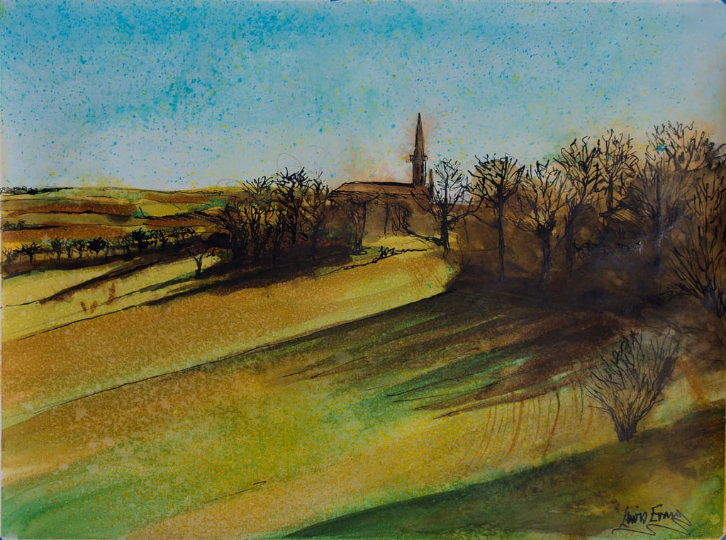 View from the terrace, Avensac
